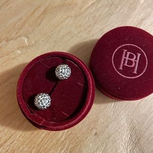 *New* Hillberg & Berk 10mm Sparkle Ball Stud Earrings